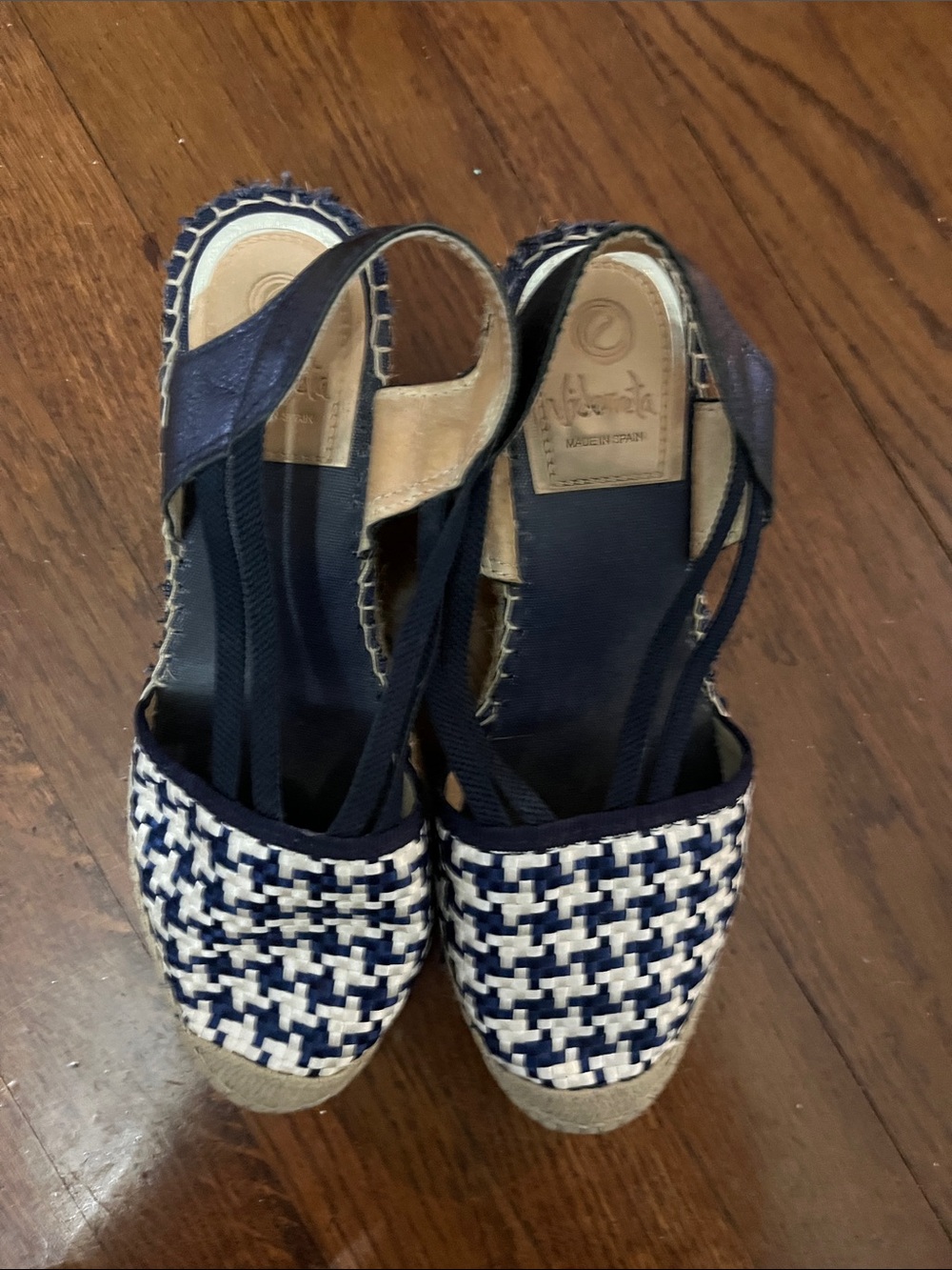 Viddorrata Navy Woven Espadrille Slingback